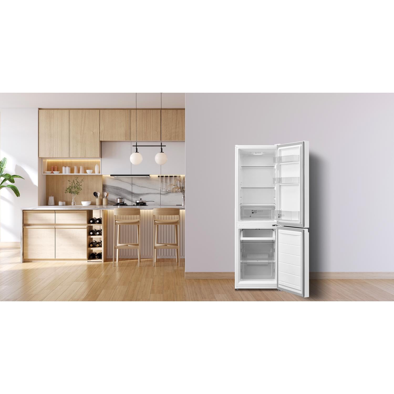 Midea MDRB254FGE01 57cm 70/30 Total No Frost Fridge Freezer - White