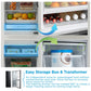 Midea MDRB379FGD30 54.7cm 60/40 Total No Frost Fridge Freezer - Black