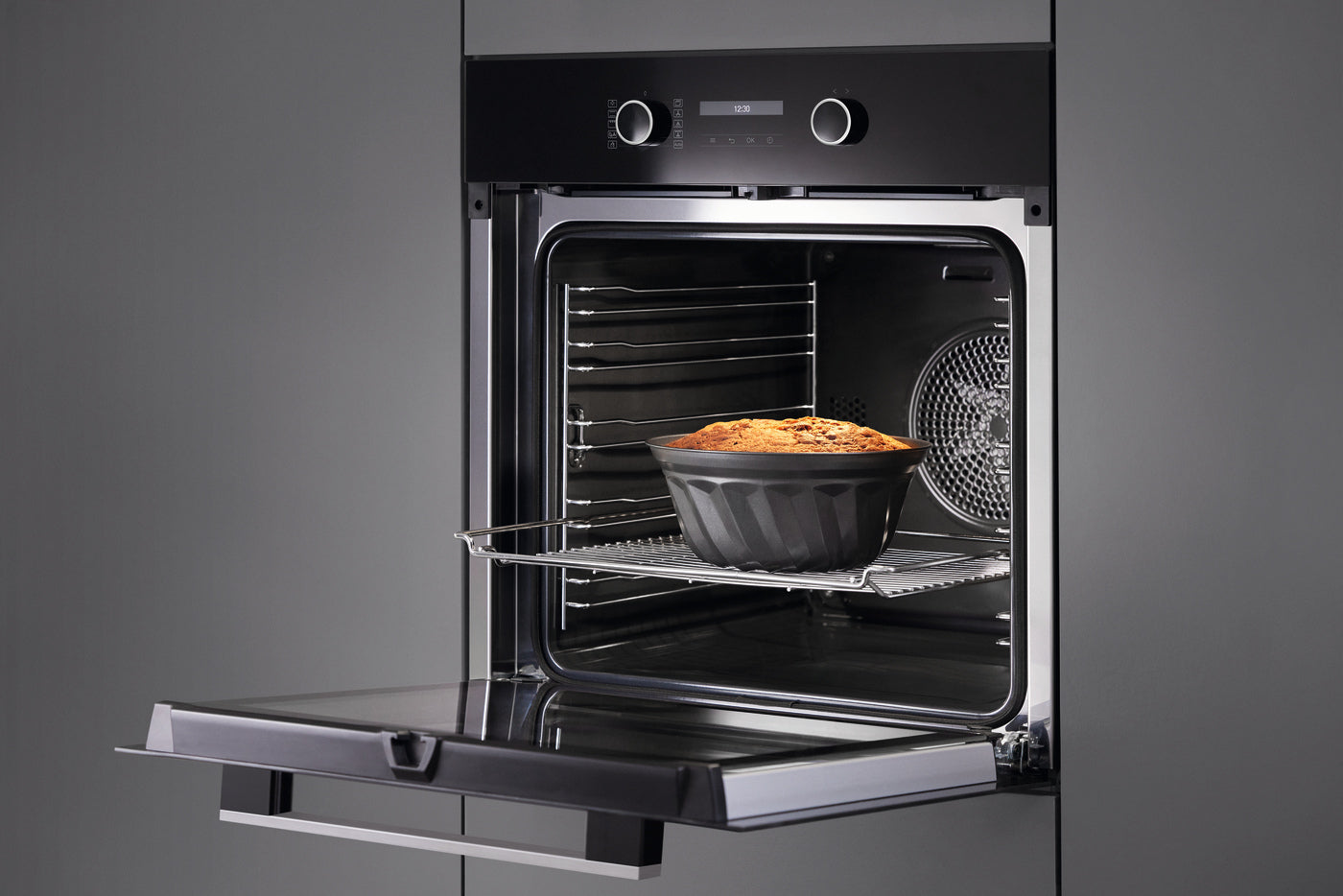 Miele H 2465 BP 59.5cm Built In Electric Single Oven - Black & Stainless Steel