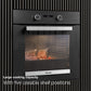 Miele H 2465 BP 59.5cm Built In Electric Single Oven - Black & Stainless Steel