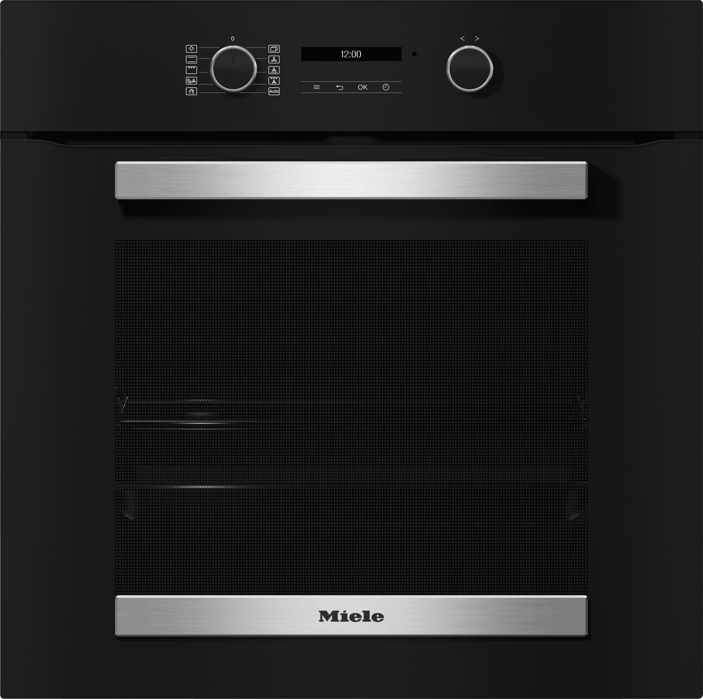 Miele H 2465 BP 59.5cm Built In Electric Single Oven - Black & Stainless Steel
