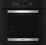 Miele H 2465 BP 59.5cm Built In Electric Single Oven - Black & Stainless Steel