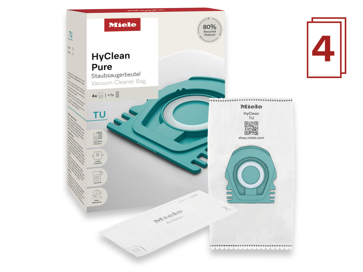 Miele HyClean Pure TU (Standard box) Vacuum Cleaner Bags