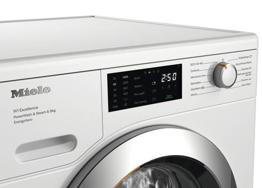 Miele WEE385 WCS 8kg 1400 Spin Washing Machine - Lotus White