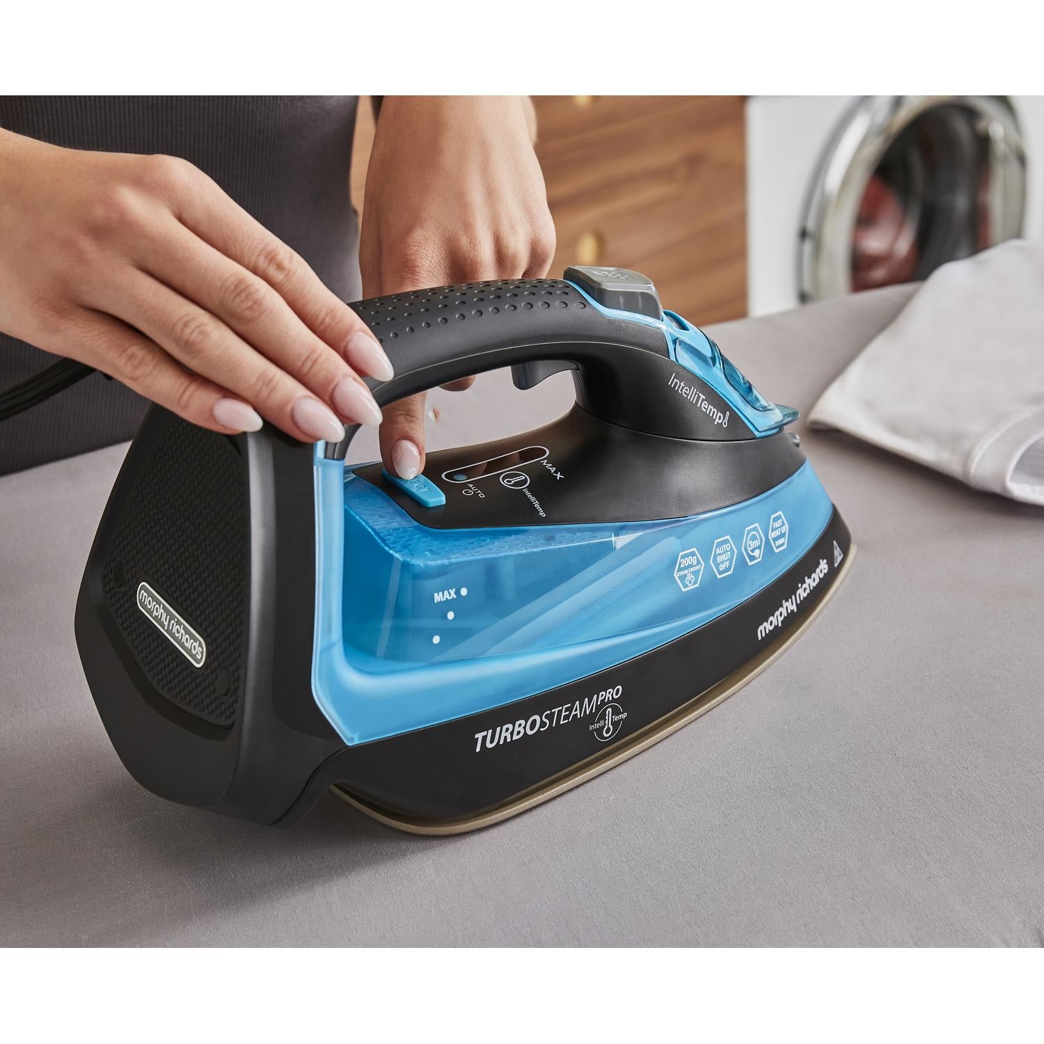 Morphy Richards 303210 Turbosteam 3100w Pro Digital Intellitemp Iron - Blue