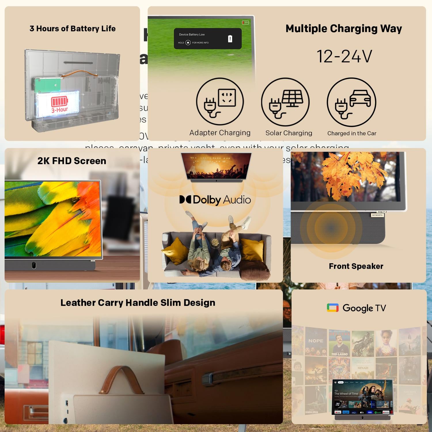 Metz 24MPE7002Z 24" Full HD Portable Smart Google TV