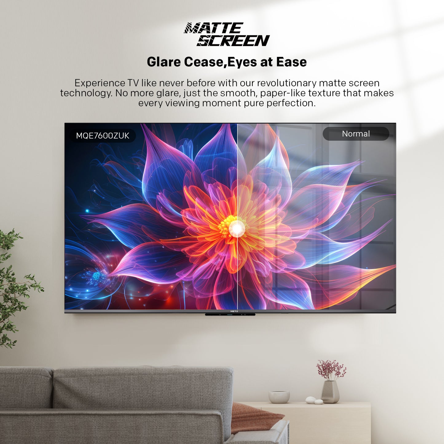 Metz 65MQF7500ZUK 65" 4K QLED Roku TV - Black