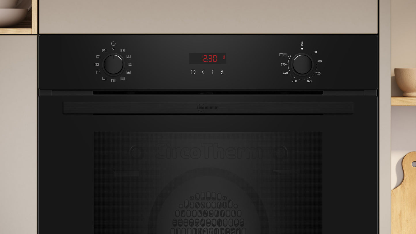 Neff B2DCG7AK3B 59.4cm Built In Electric Single Oven - Black