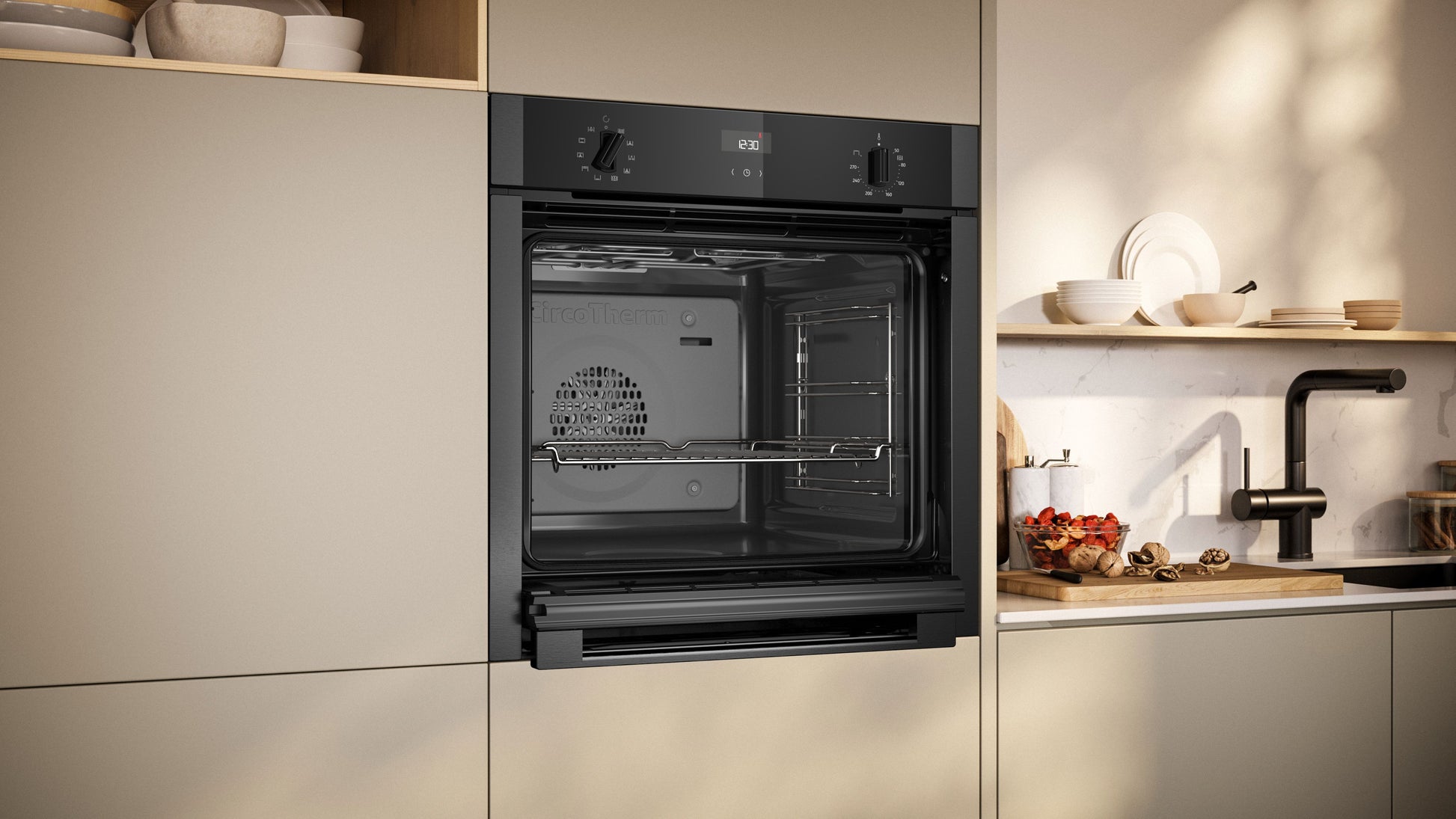 Neff B3ACE4AG3B Slide & Hide 59.4cm Built In Electric Single Oven - Graphite Grey