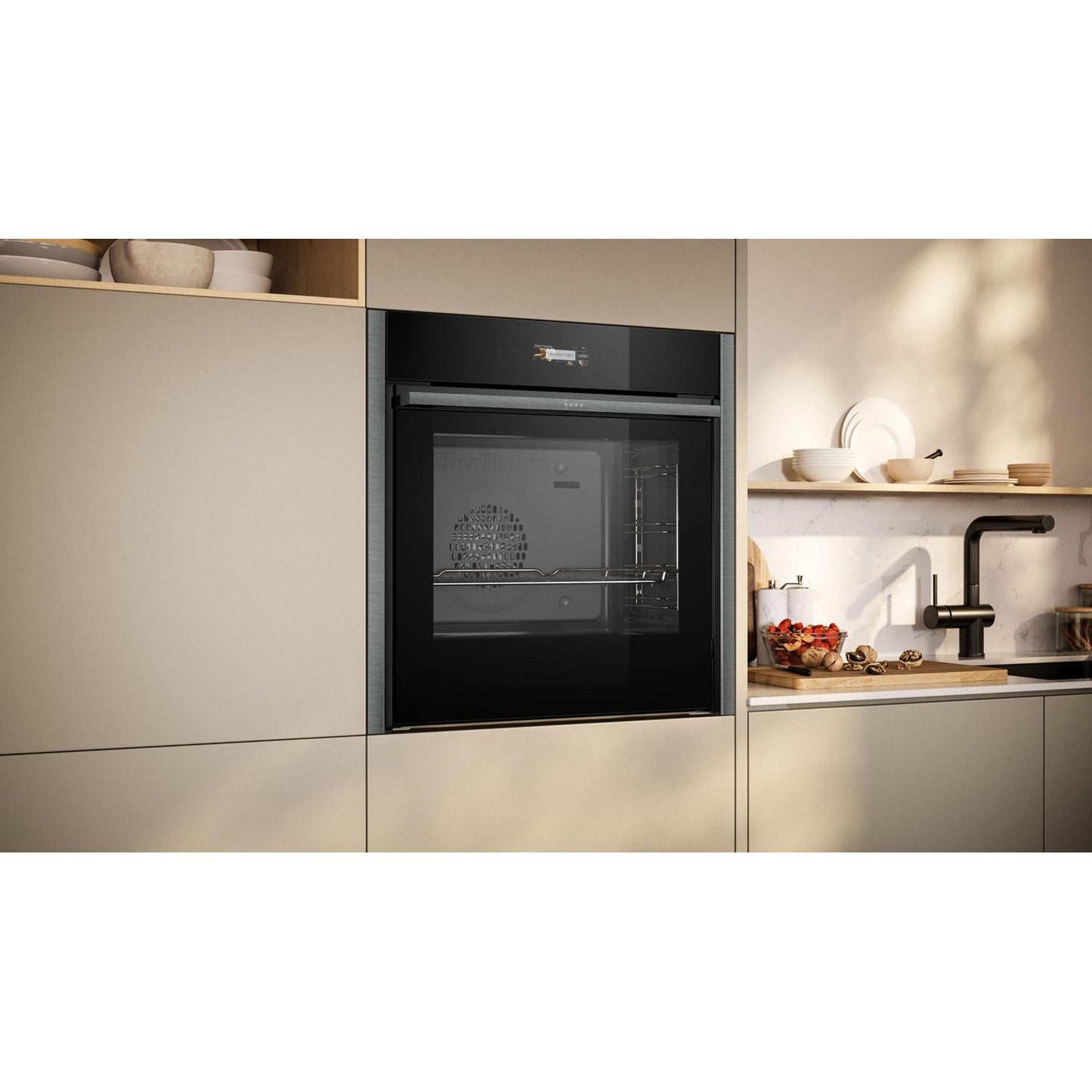 Neff B54CR31G0B Slide & Hide 59.6cm Built In Electric Single Oven - Graphite Grey