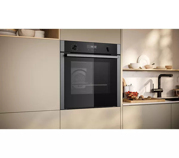 Neff B6ACH7AN7B Slide & Hide 59.4cm Built-in Electric Single Oven - Stainless Steel
