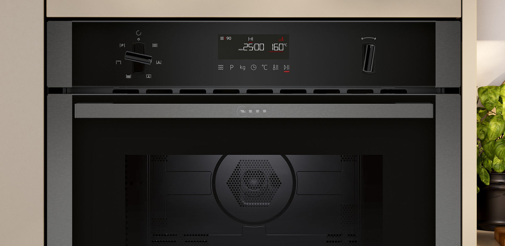 Neff C1AMG84G1B 44 Litres Built In Microwave Oven - Graphite Grey