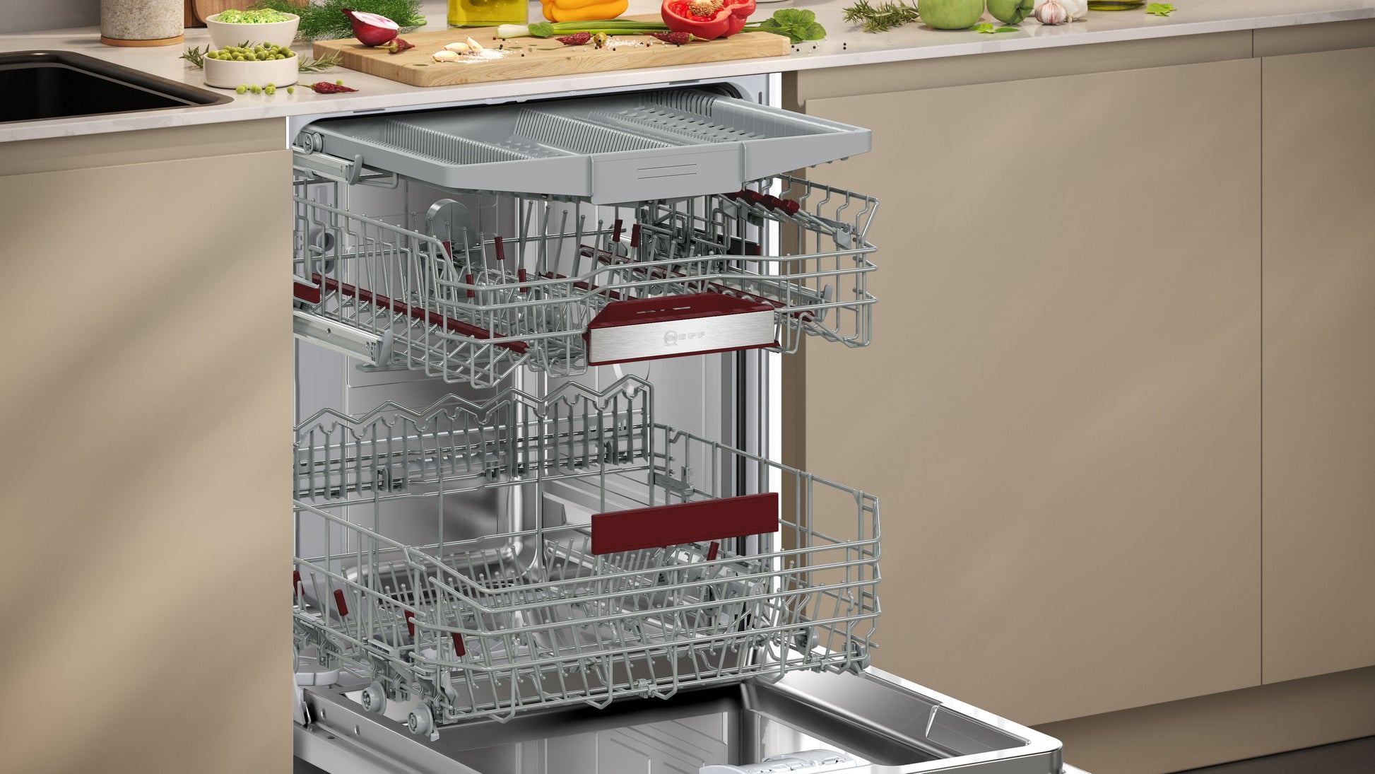 Neff S195HCX02G Integrated Dishwasher - 14 Place Settings