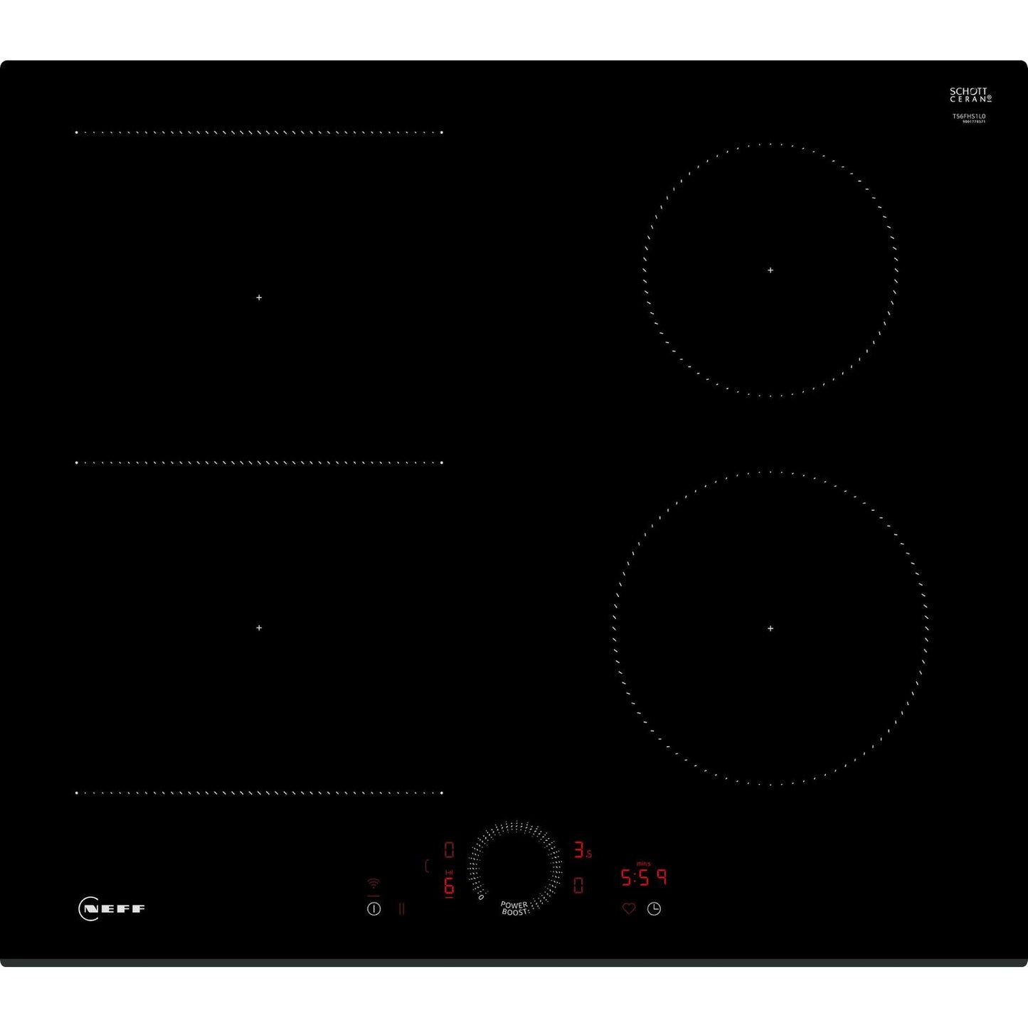 Neff T56FHS1L0 60cm Induction Hob - Black