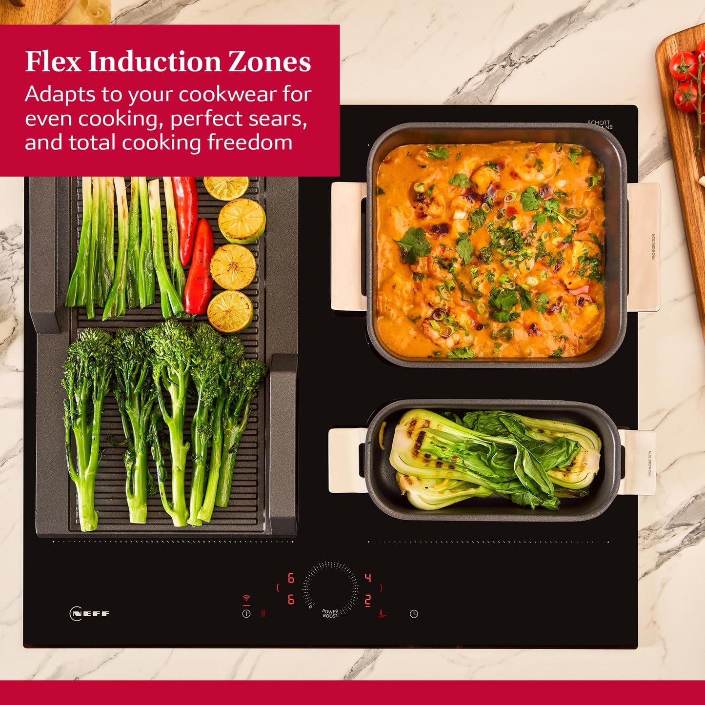 Neff T66FHX4L0 59.2cm Induction Hob - Black