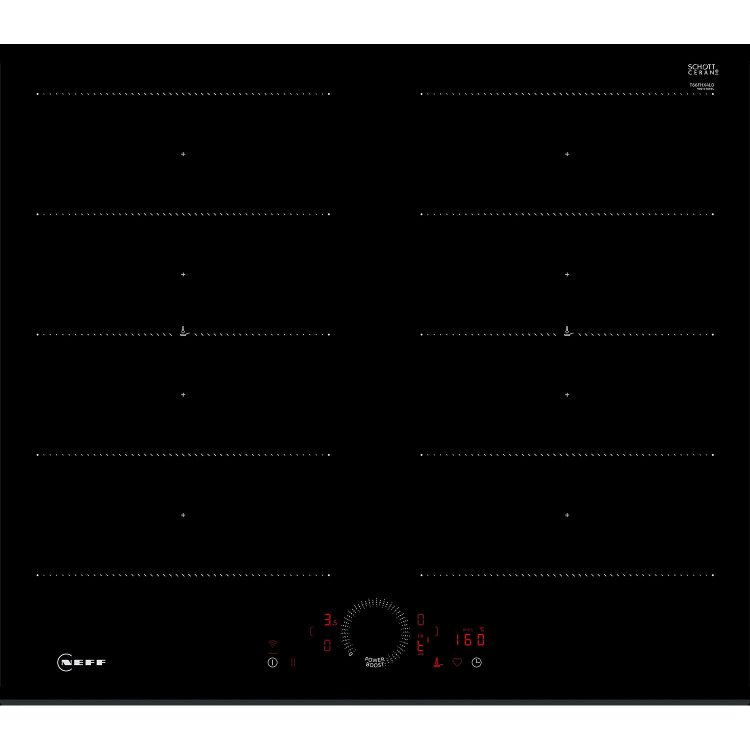 Neff T66FHX4L0 59.2cm Induction Hob - Black