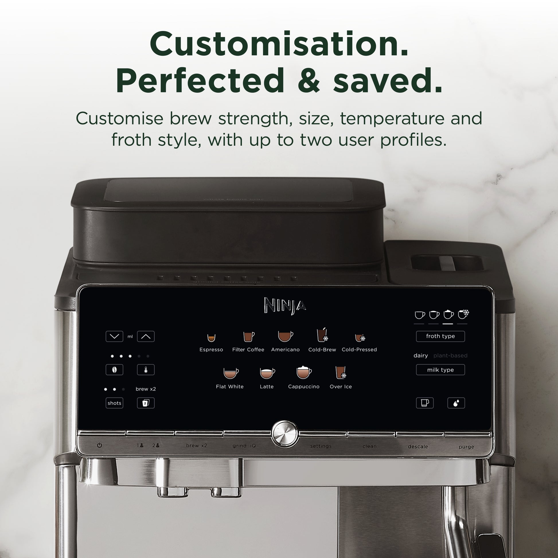Ninja AE1001UK AutoBarista Coffee Machine - Black/ Stainless Steel