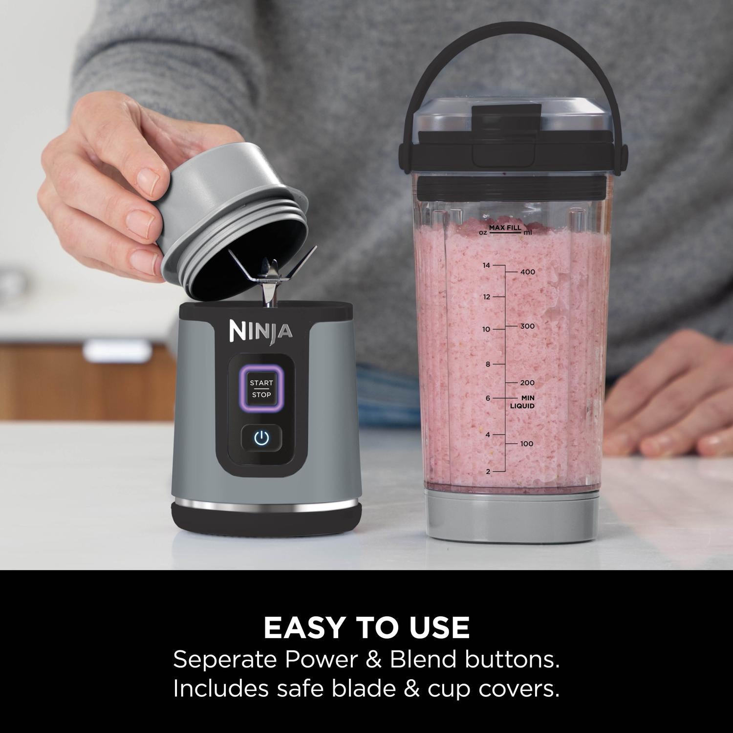 Ninja BC151UKBK Cordless Portable Motorised/Compact Blender - Black