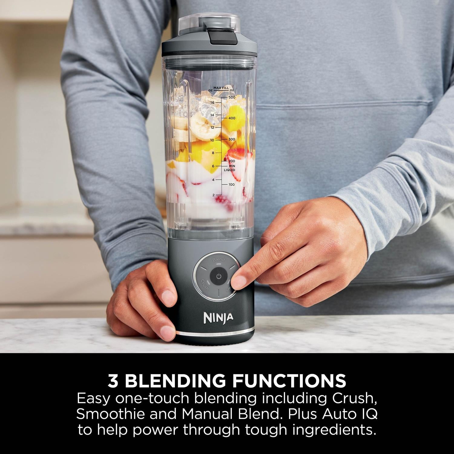 Ninja BC251UKGY Compact Portable Rechargeable Blender - Grey