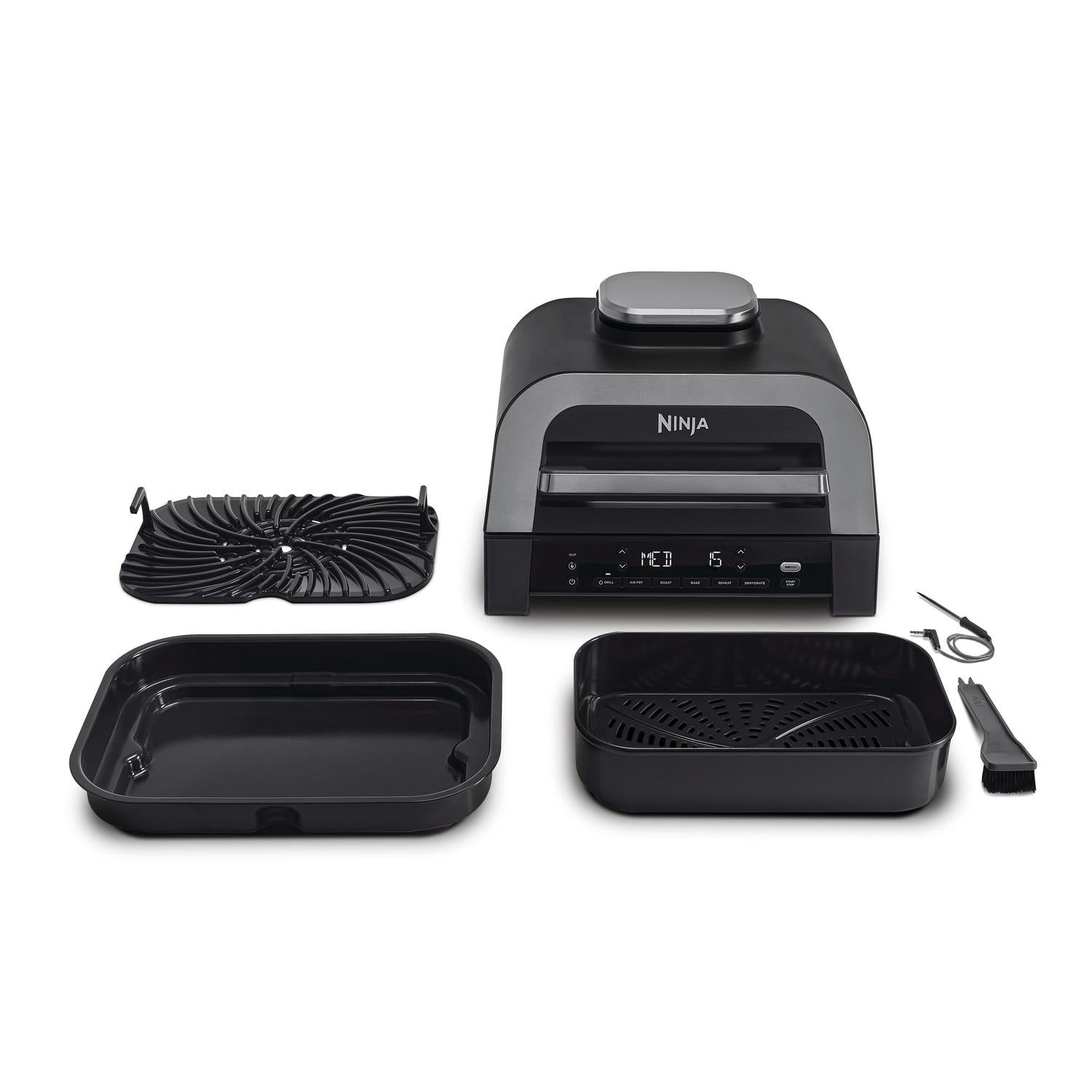 Ninja DG551UK Electric Air-Grill & Fryer - Black/Stainless Steel