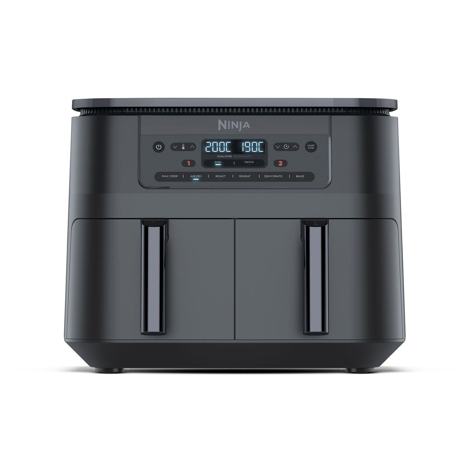 Ninja DZ300UK 7.6 litre 6-in-1 Dual Zone Air Fryer - Gun Metal Grey