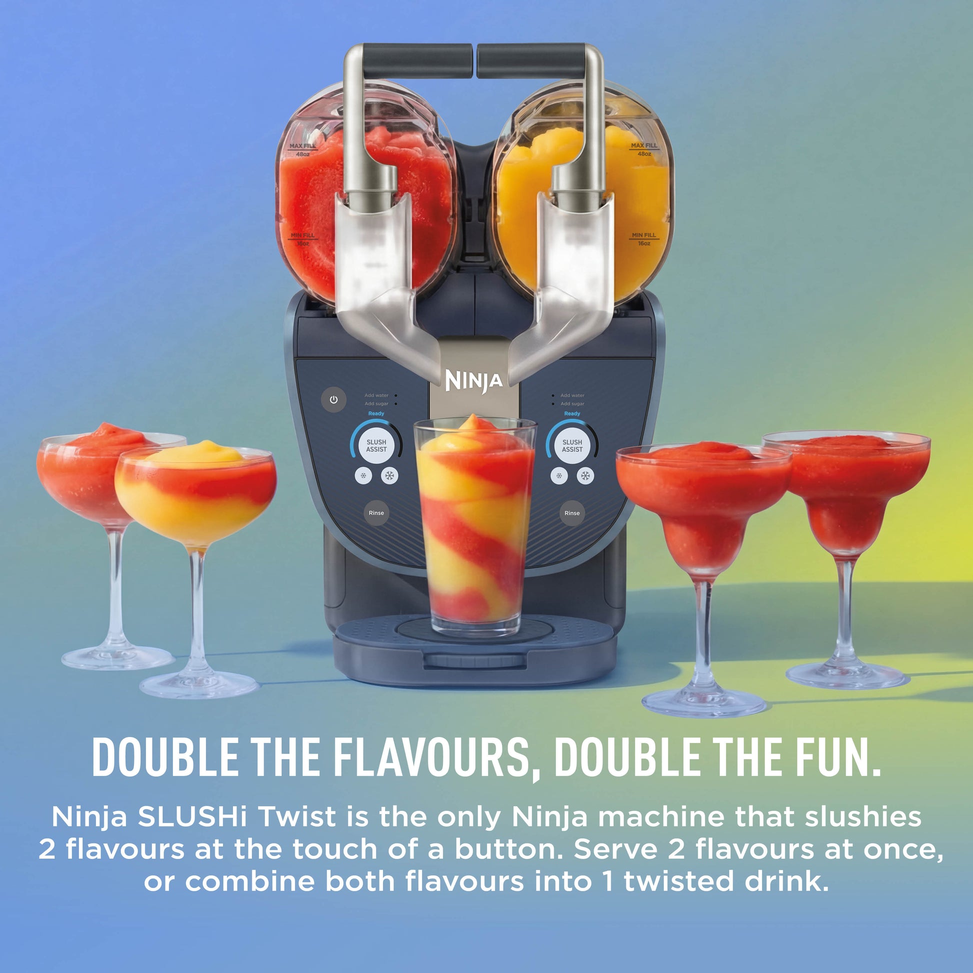 Ninja FS701UKBL SLUSHi Twist Frozen Drink Maker - Blue