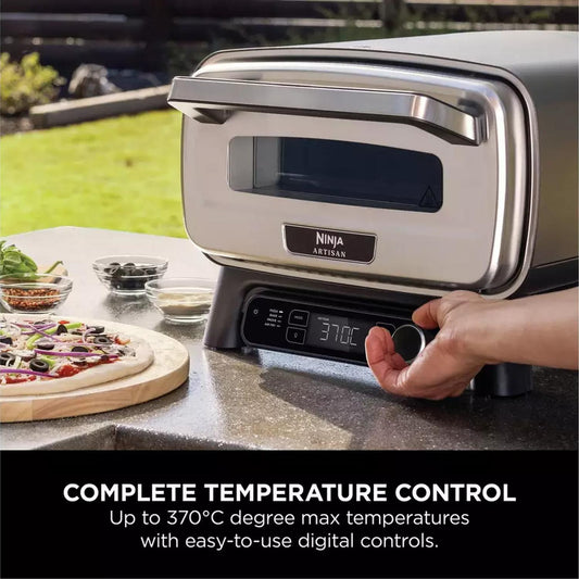 Ninja MO203UK Artisan Outdoor Pizza & Air Fry Oven with Cover - Grey