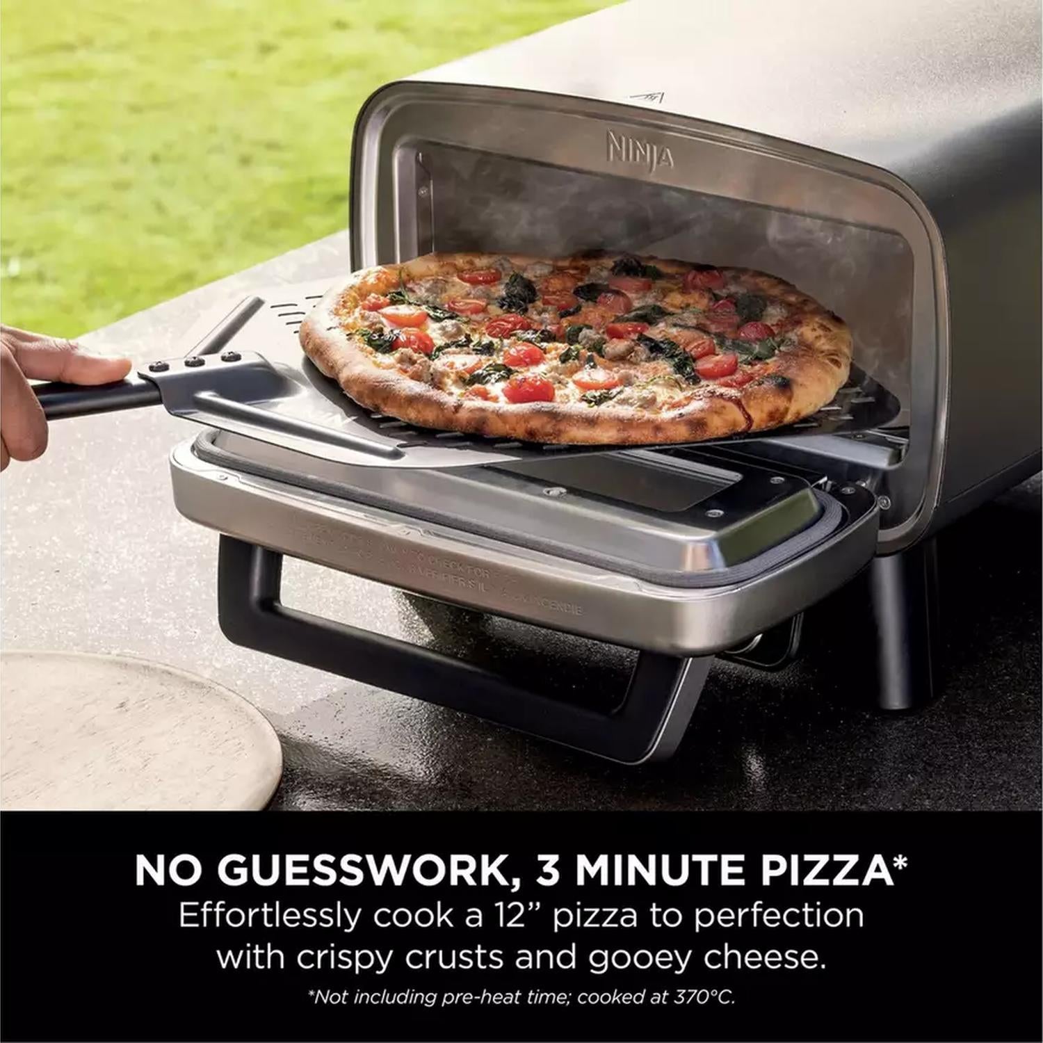Ninja MO203UK Artisan Outdoor Pizza & Air Fry Oven with Cover - Grey