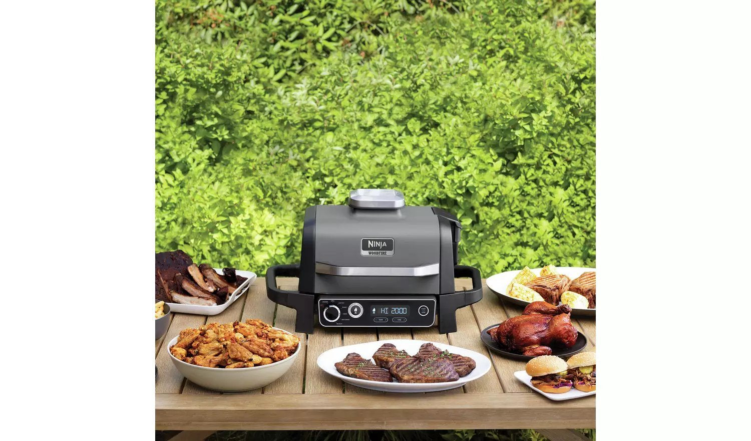Ninja OG701UK Woodfire Electric BBQ Grill & Smoker