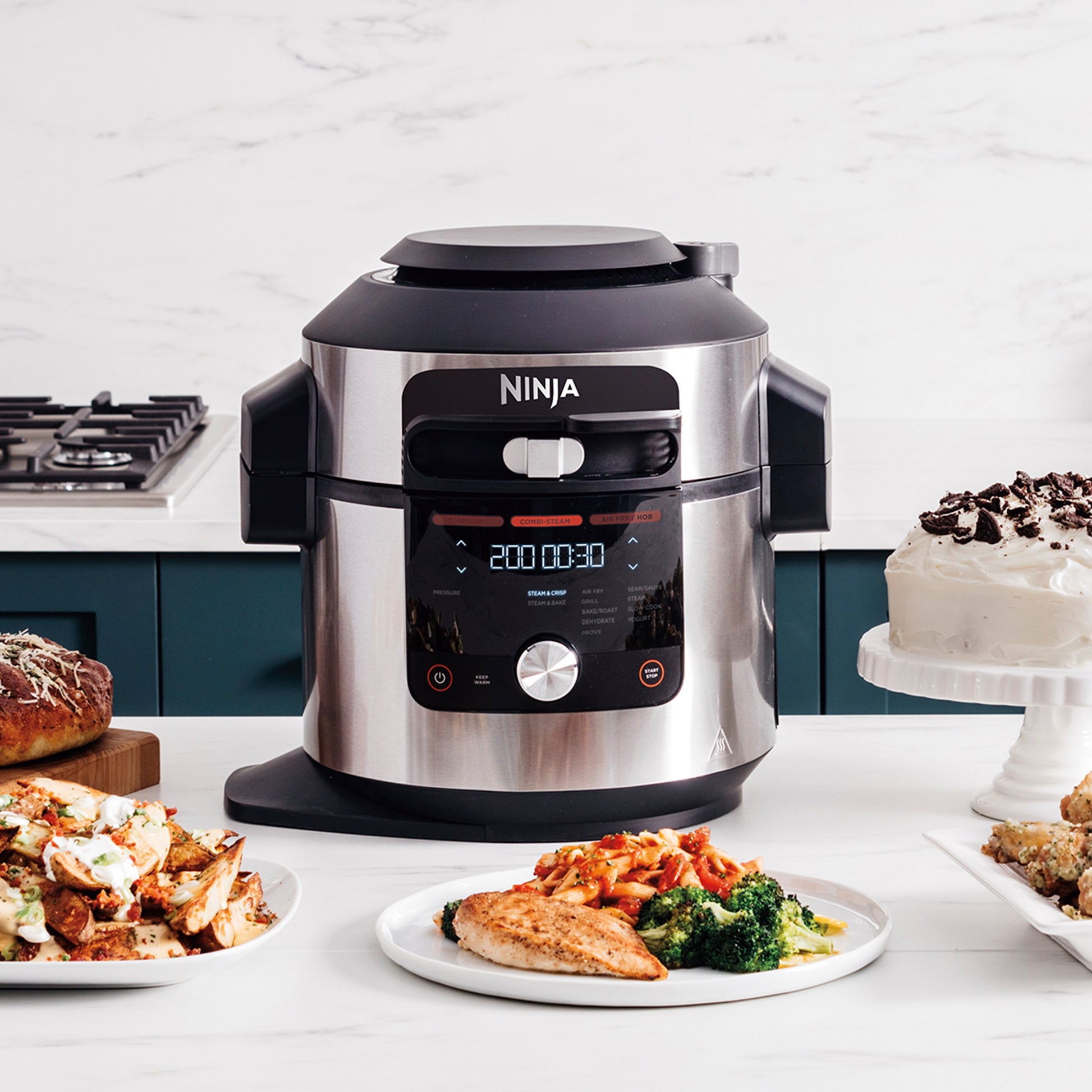 Ninja OL750UK 7.5L 15-In-1 One Lid Multi Cooker & probe - Black / Stainless Steel