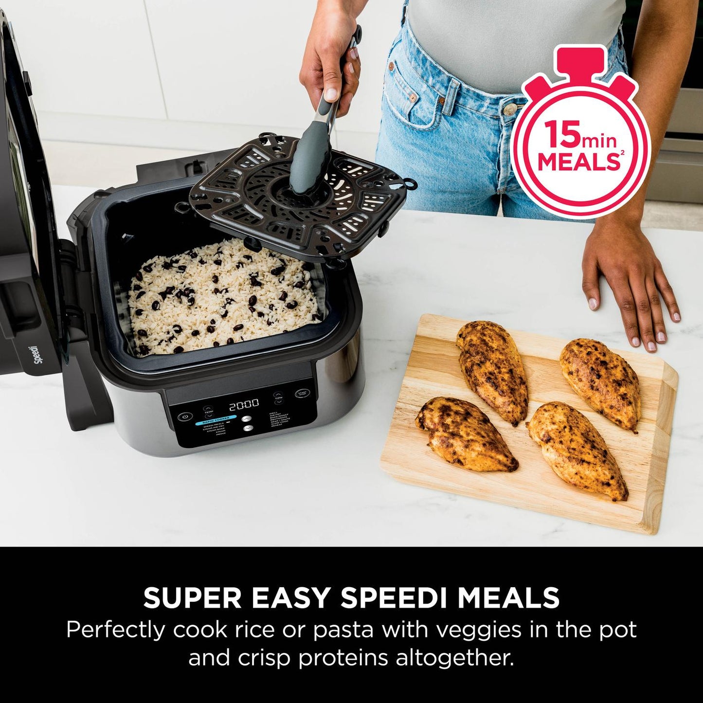 Ninja ON500UK Ninja Speedi 12-in-1 Air Fryer & Slow Cooker - Black