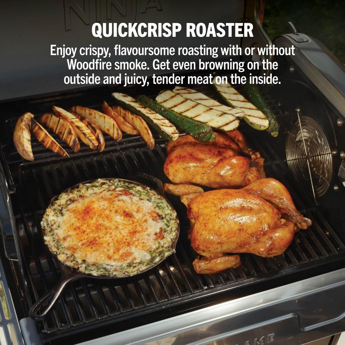 Ninja PG301UK FlexFlame Gas BBQ & Outdoor Cooking System - Black