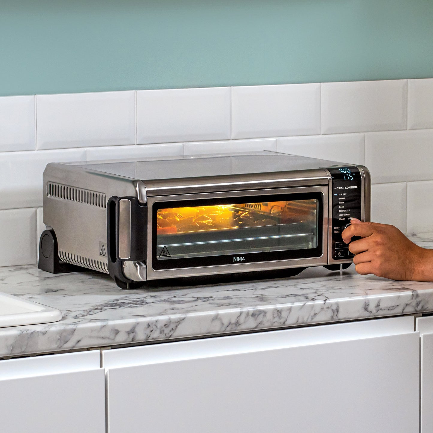 Ninja Foodi SP101UK 10L 8-in-1 Flip Mini Oven - Silver/Black