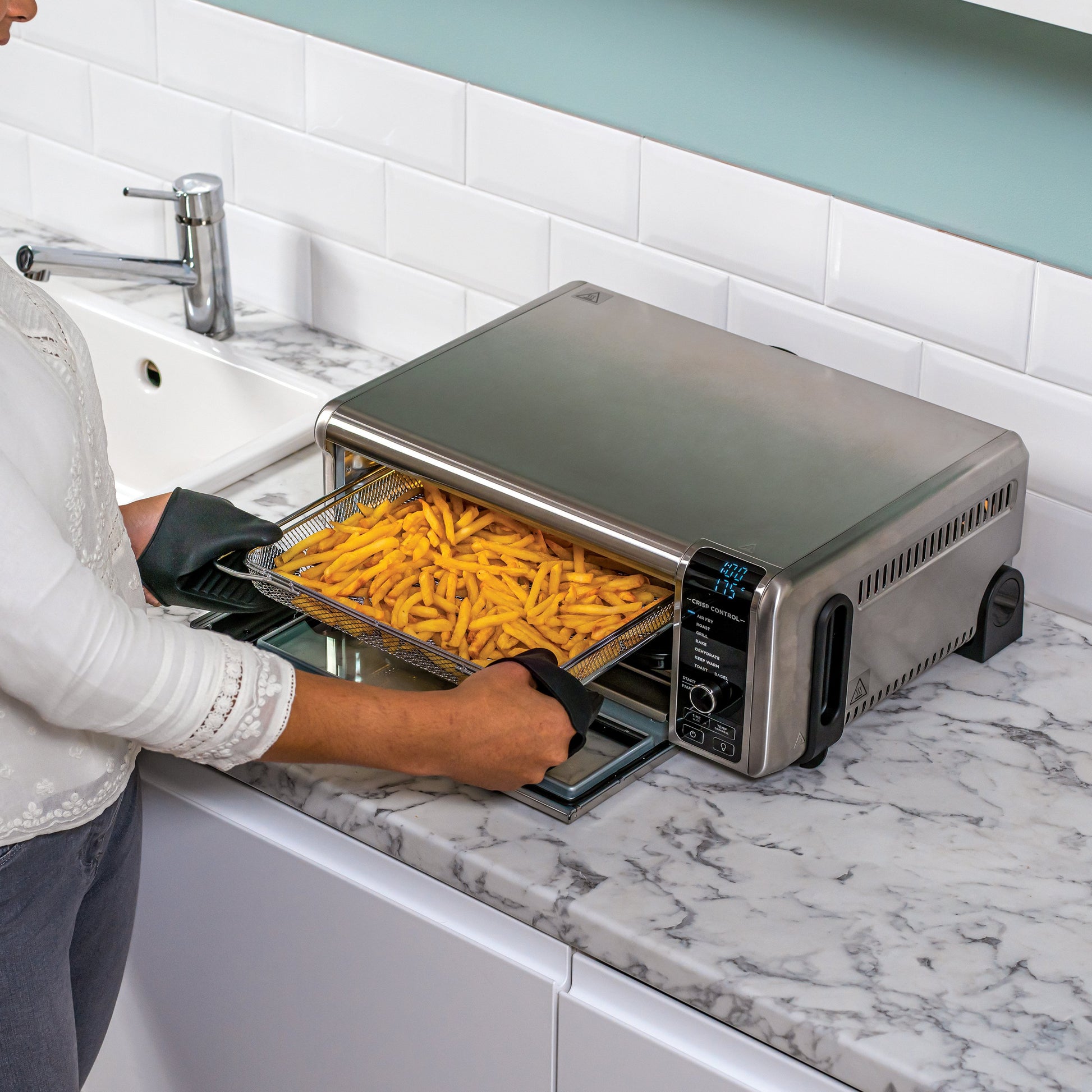 Ninja Foodi SP101UK 10L 8-in-1 Flip Mini Oven - Silver/Black