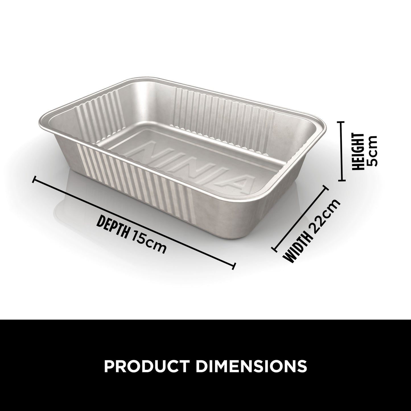 Ninja XSKOGXLGTLNEU Woodfire XL Large Grease Tray Liners (Pack of 10) - Silver