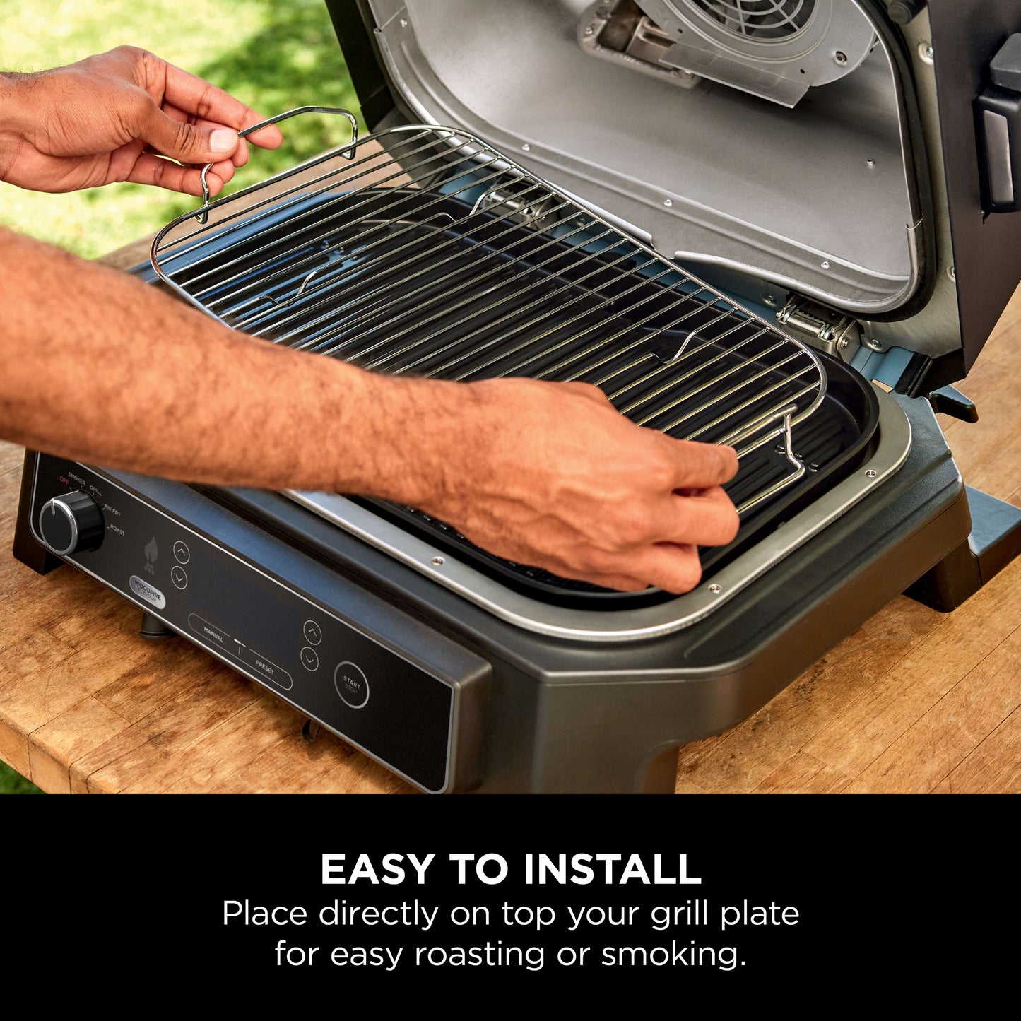 Ninja XSKOGXLRSRKEU Woodfire XL Roast & Smoke Rack - Silver