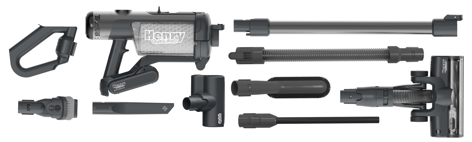 Numatic Henry Quick Pro Cordless Dry Vacuum Cleaner - Grey