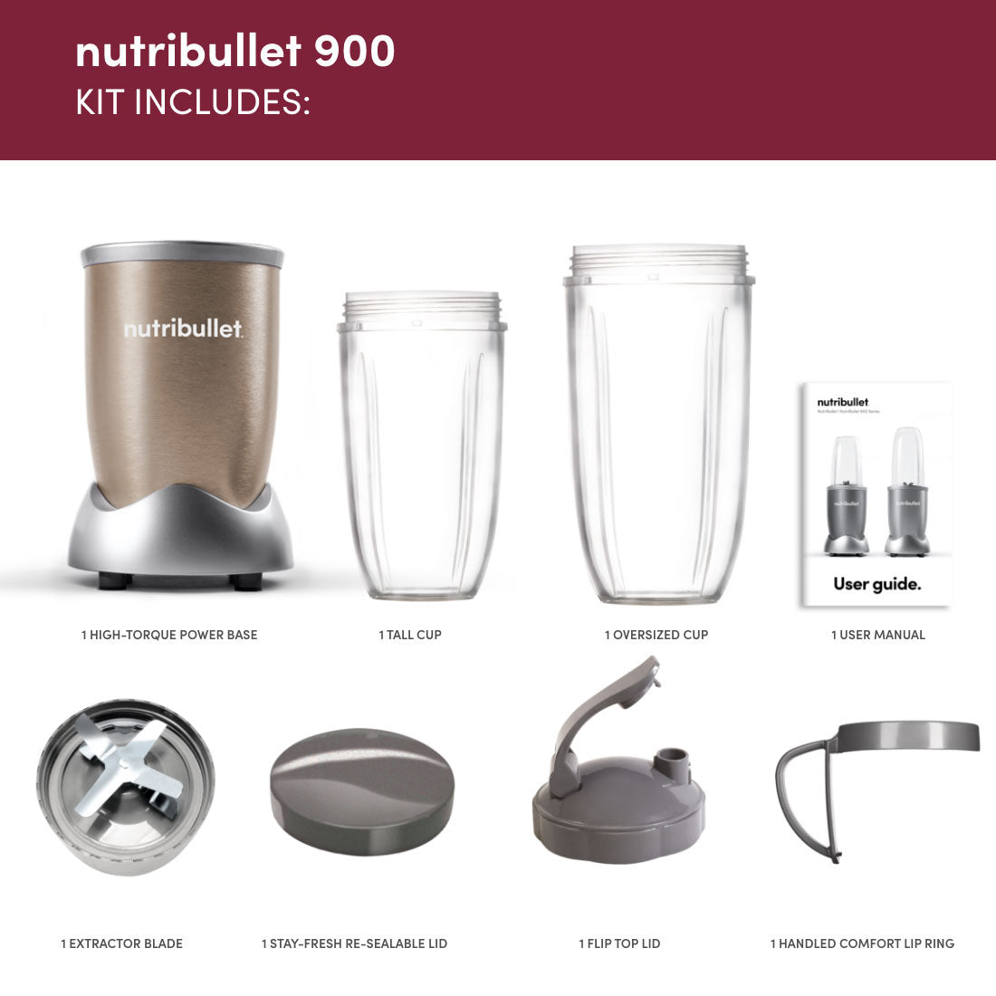 Nutribullet NB-201S 900 Series Blender - Champagne