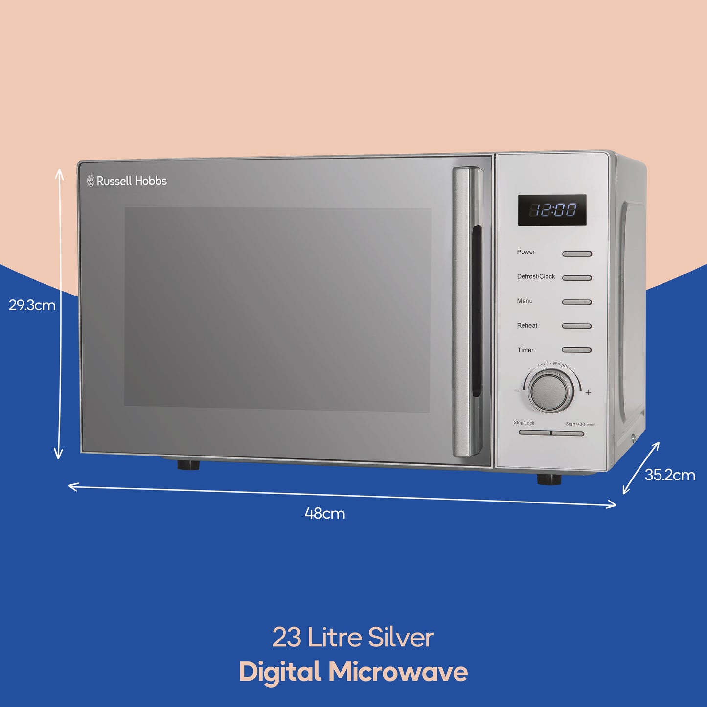 Russell Hobbs RHM2348S 23 Litres Solo Microwave - Silver