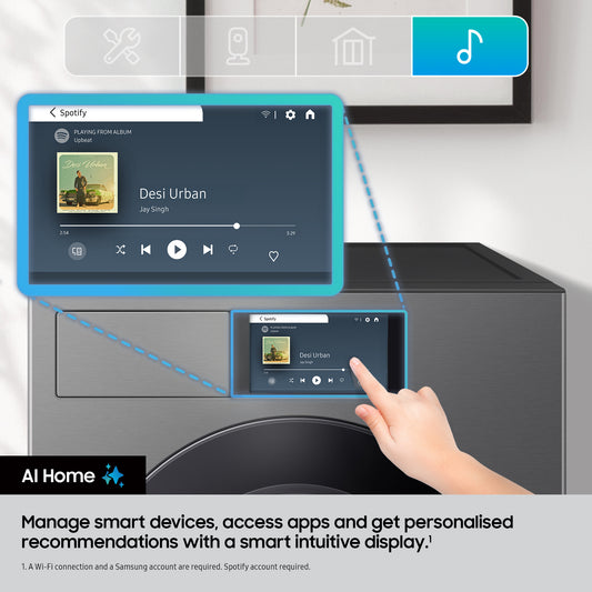 Samsung DV90F09F4SU1 9kg Heat Pump Tumble Dryer - Dark Grey