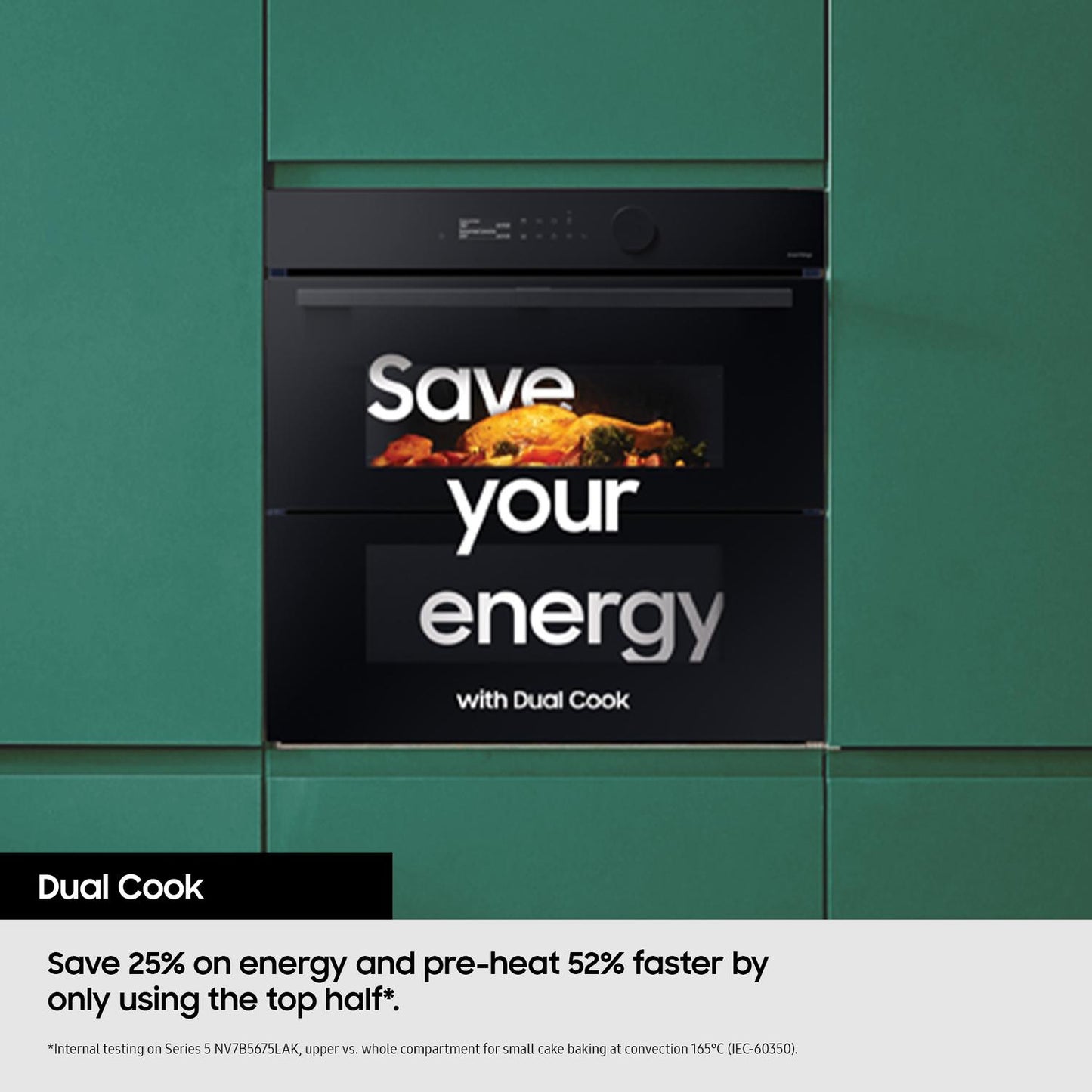 Samsung NV7B44205AK/U4 59.5cm Bespoke Series 4 Single Oven with Dual Cook - Black