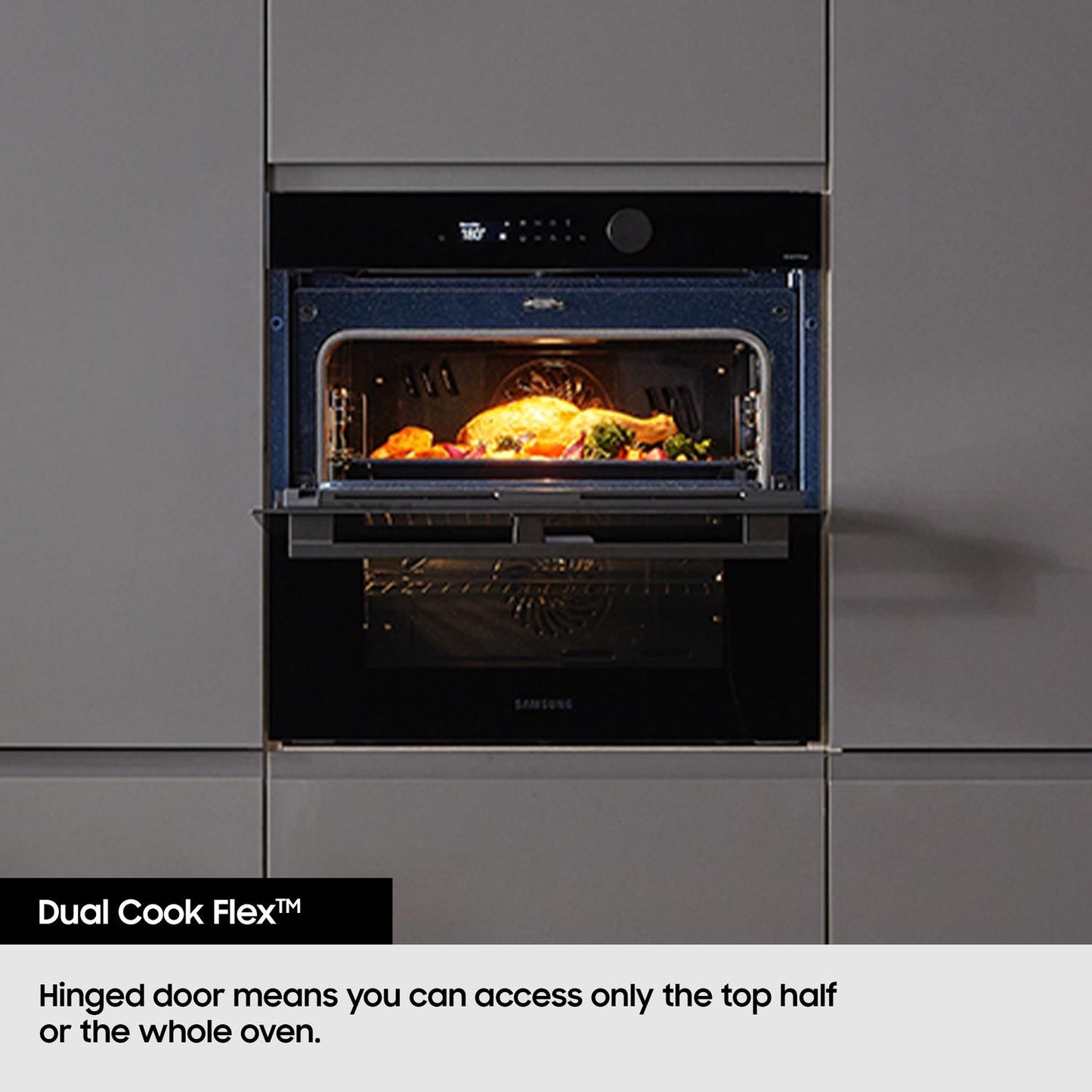 Samsung NV7B44205AK/U4 59.5cm Bespoke Series 4 Single Oven with Dual Cook - Black