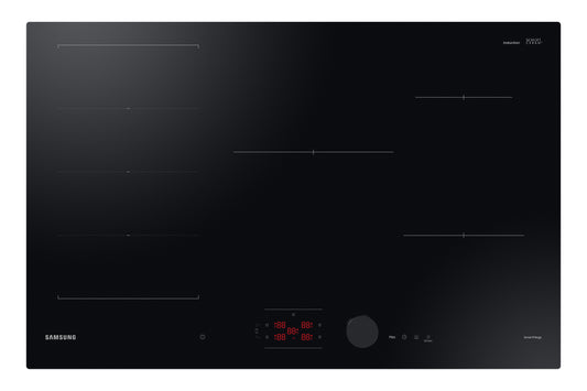 Samsung NZ85C6058FK/U1 Slim Fit 80cm 5 Burner Induction Hob with Flex Zone Plus - Black