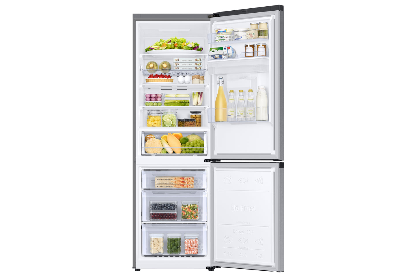 Samsung RB34C632ESA/EU 59.5cm 65/35 Split Fridge Freezer - Silver / White