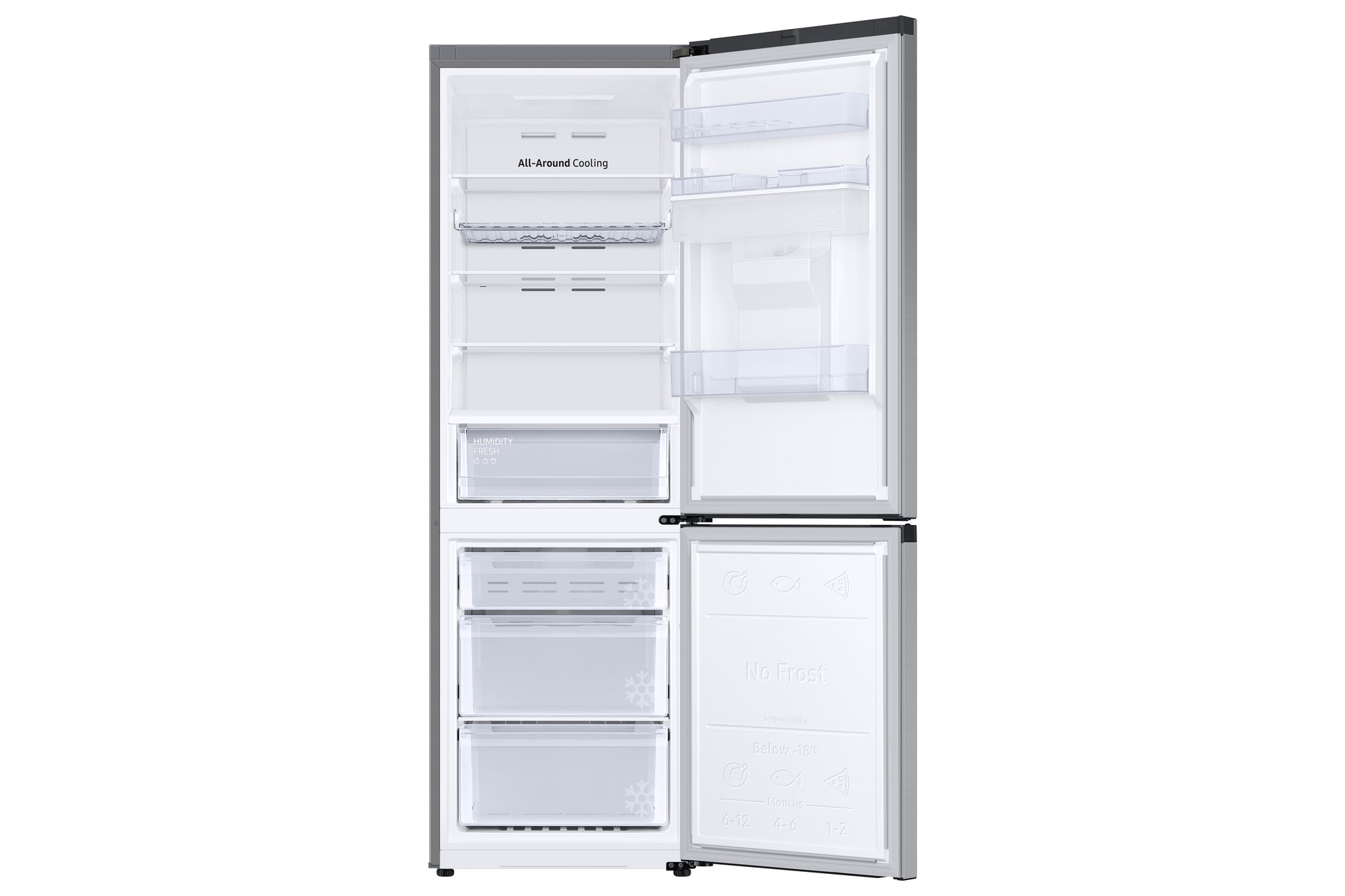 Samsung RB34C632ESA/EU 59.5cm 65/35 Split Fridge Freezer - Silver / White
