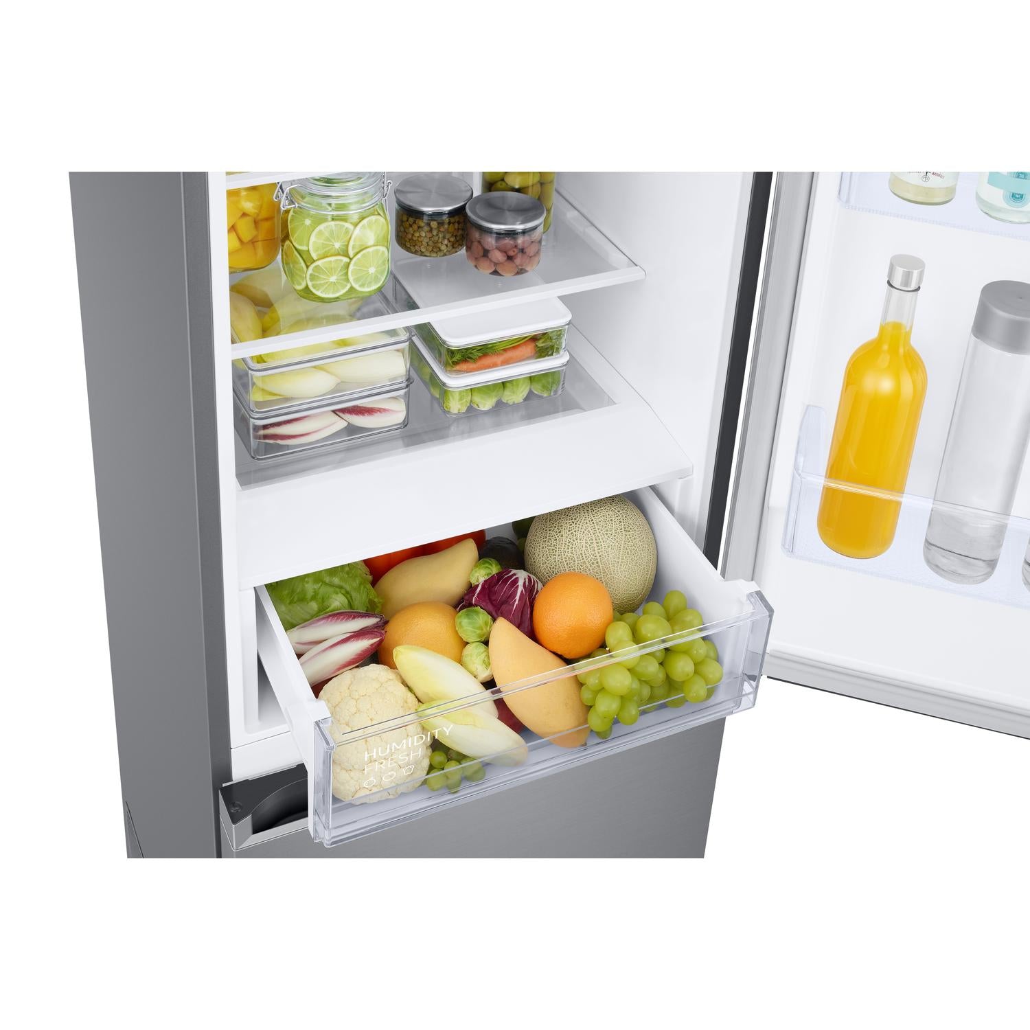 Samsung RB38C602CS9/EU 59.5cm 60/40 Frost Free Fridge Freezer - Matte Stainless