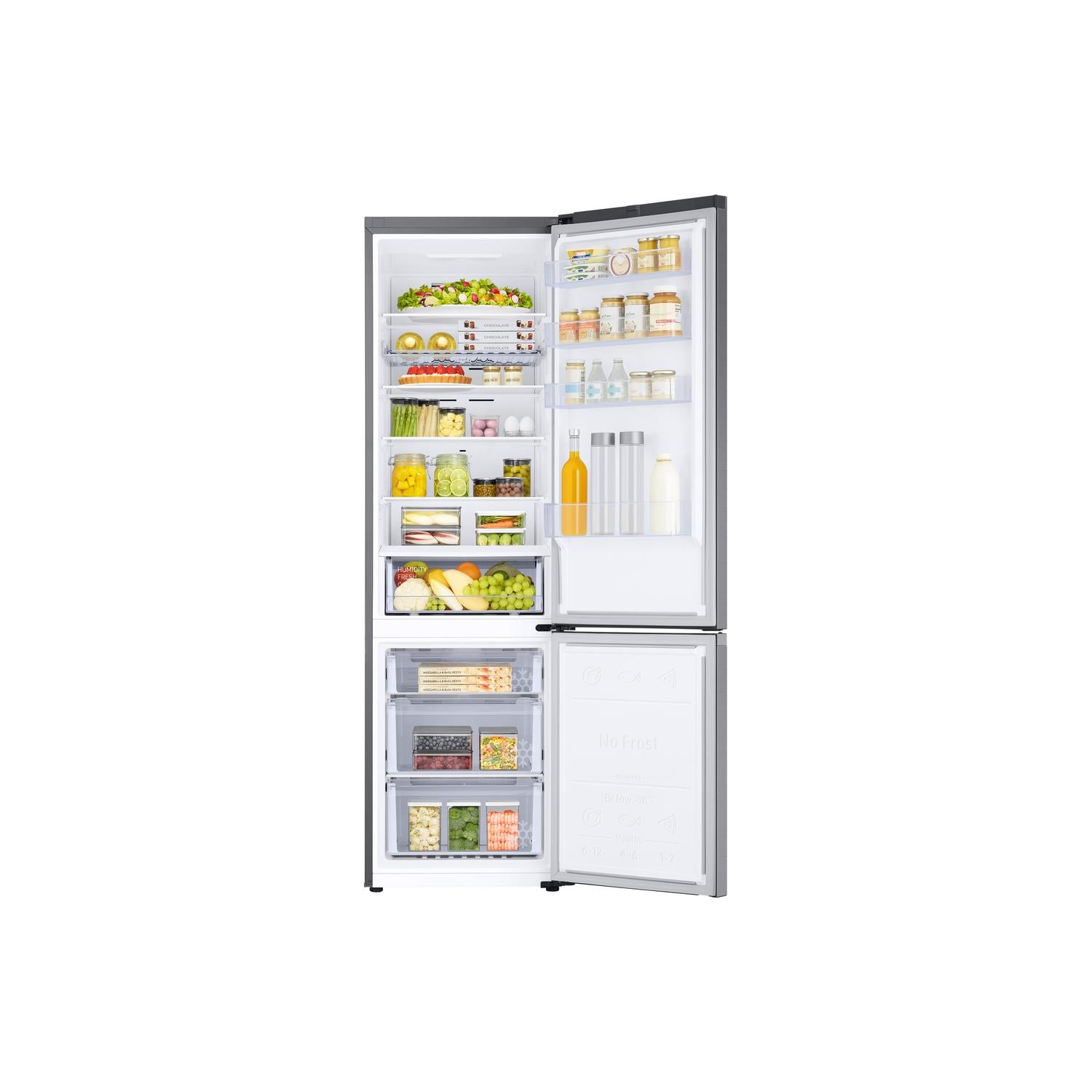Samsung RB38C602CS9/EU 59.5cm 60/40 Frost Free Fridge Freezer - Matte Stainless