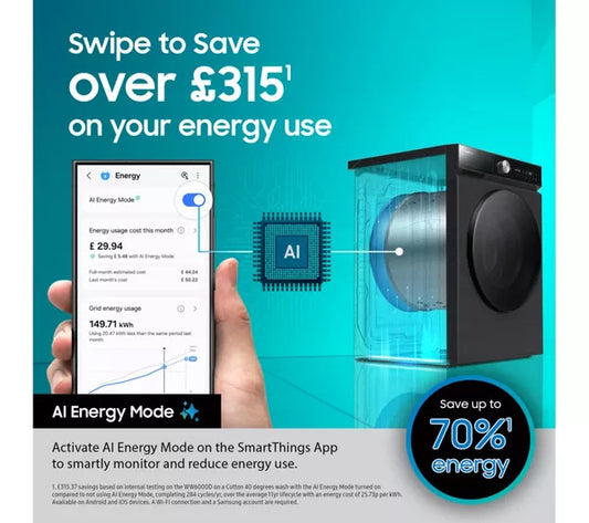 Samsung WW10FG5U34AEEU 10kg 1400 spin Washing Machine - White