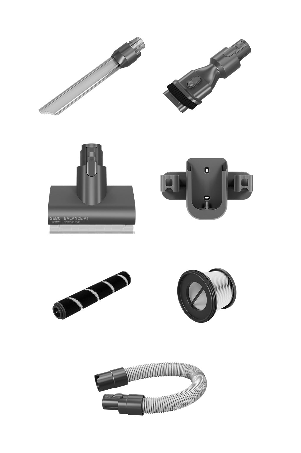 Sebo 95001GB Balance A1 Cordless Stick Vacuum - 48 Minutes Run Time - Basalt Grey/Blue