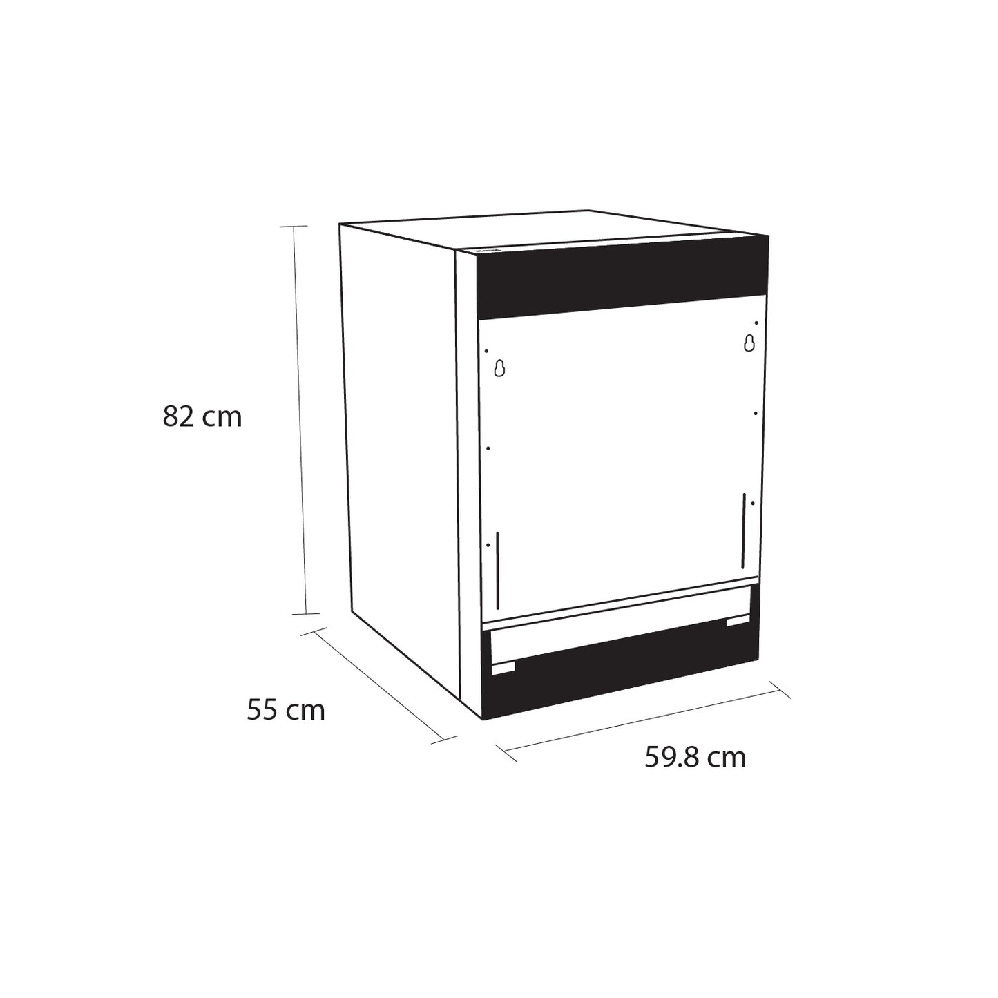 Sensis DWBI0213FSDWA Integrated Dishwasher - White - 13 Place Settings